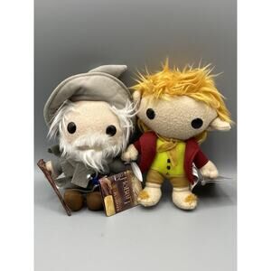 Funko Lord of the Rings Plushie Lot Gandalf Bilbo Baggins 5 inch NWT